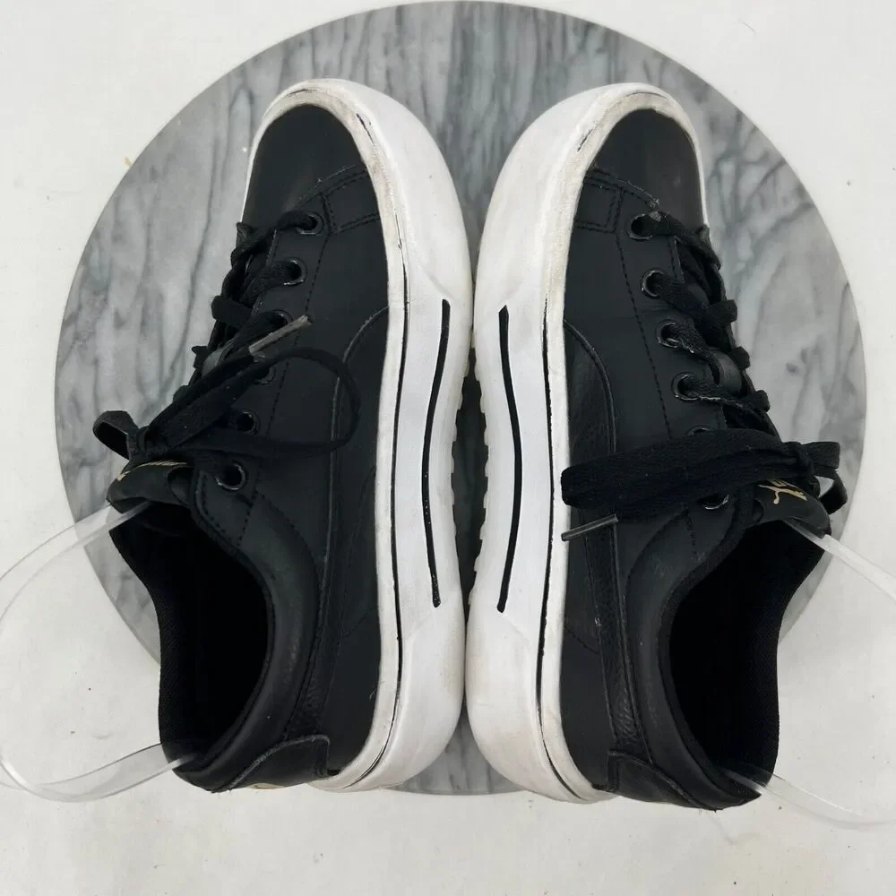 Puma Womens 6 Kaia Platform Sneaker Lace Up Round Toe Low Top Black Shoes 382706